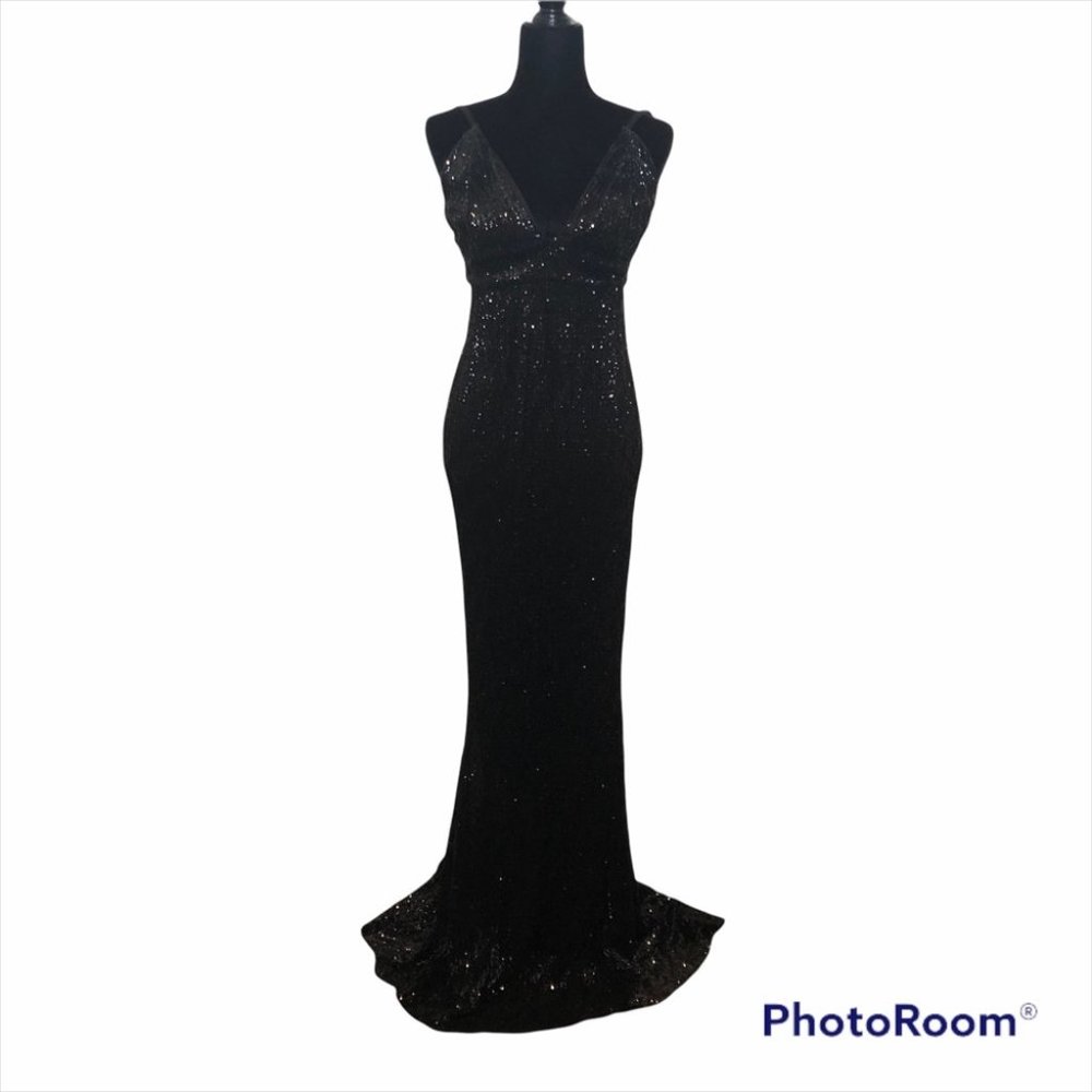 NWOT, Kiki Kouture Angelica Sequin Open Back dress